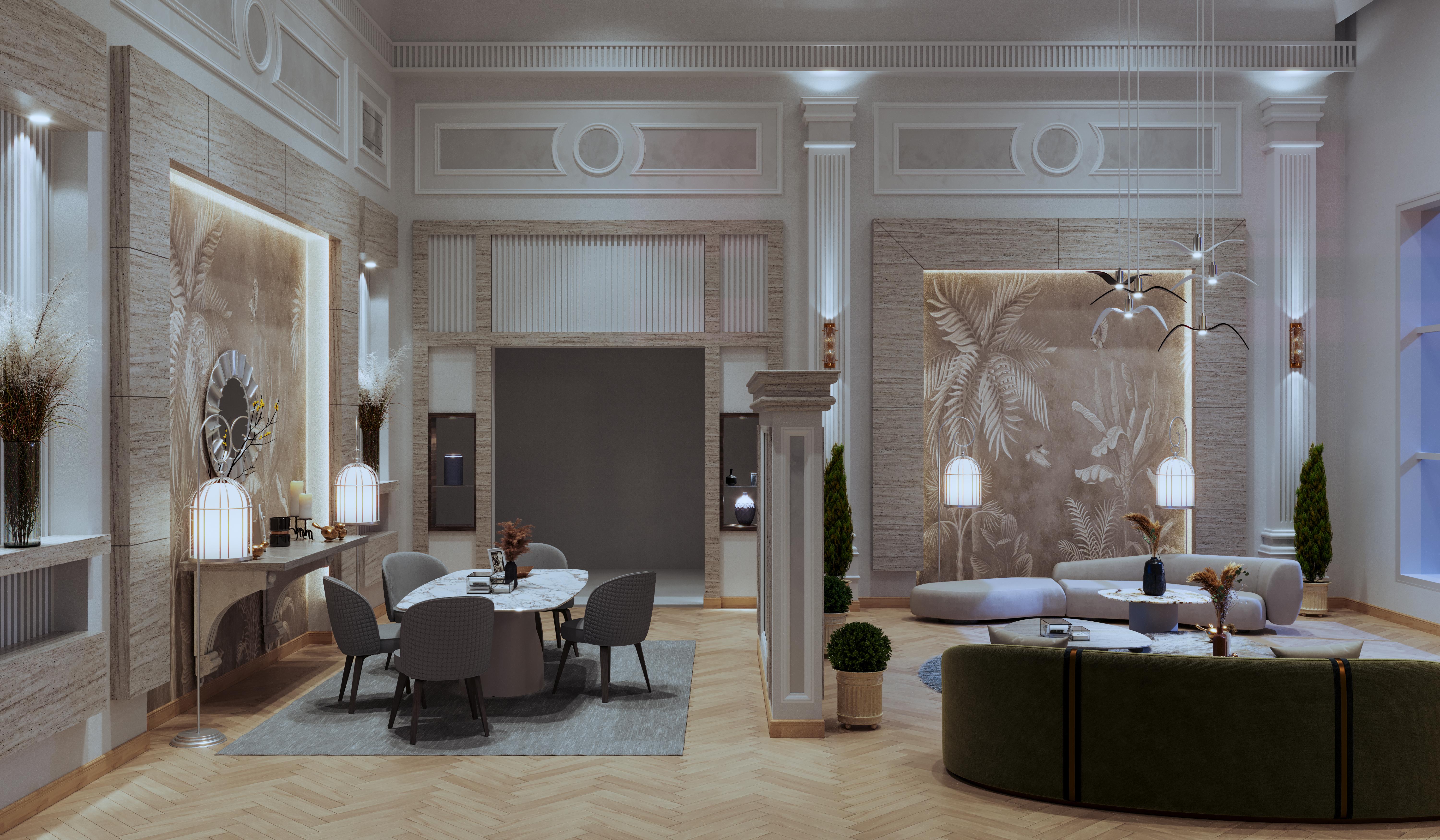 Family Living Room Interior Design – Al Rayyan